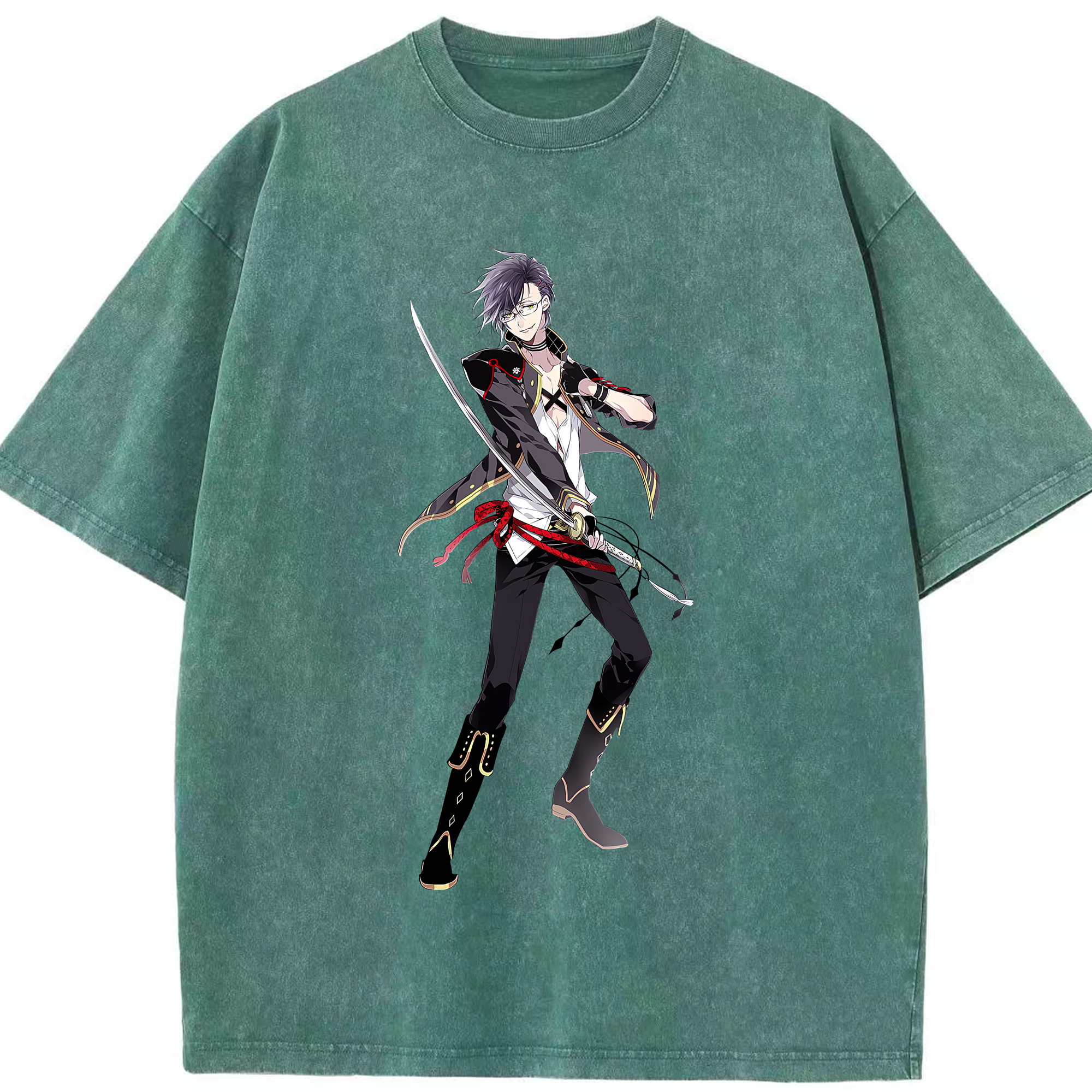 （画像用） 刀剣乱舞 Touken Ranbu 綿100% ヴィンテージ風 半袖Tシャツ（フロントプリント）